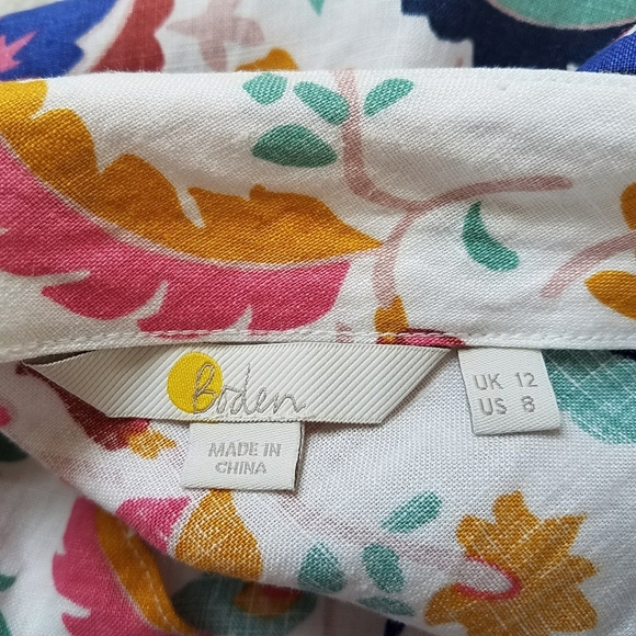 BODEN Alexandra Linen Floral Top - Picture 7 of 8